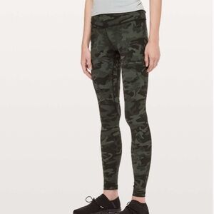 Lululemon Align Pant Full Length 28" Incognito Camo Multi Gator Green Size 2